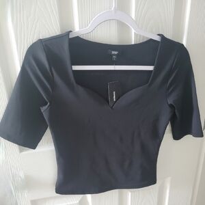 Express Black Crop Top